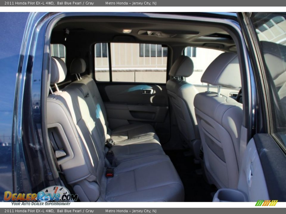 2011 Honda Pilot EX-L 4WD Bali Blue Pearl / Gray Photo #24