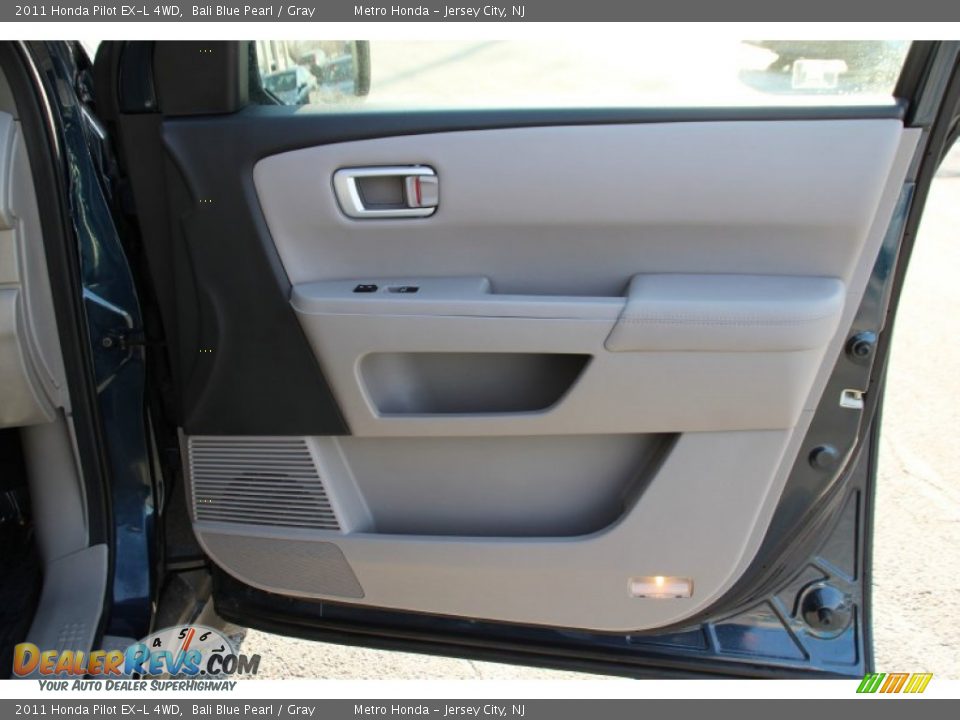 2011 Honda Pilot EX-L 4WD Bali Blue Pearl / Gray Photo #25