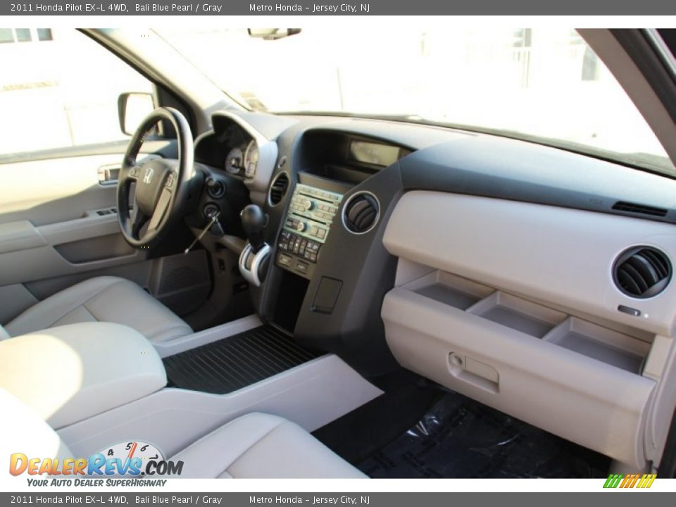 2011 Honda Pilot EX-L 4WD Bali Blue Pearl / Gray Photo #26
