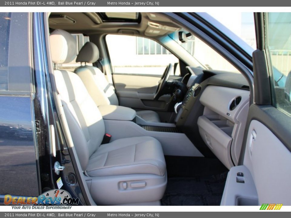 2011 Honda Pilot EX-L 4WD Bali Blue Pearl / Gray Photo #27