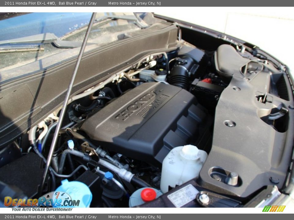 2011 Honda Pilot EX-L 4WD Bali Blue Pearl / Gray Photo #28