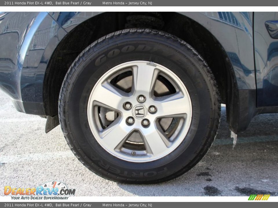 2011 Honda Pilot EX-L 4WD Bali Blue Pearl / Gray Photo #30