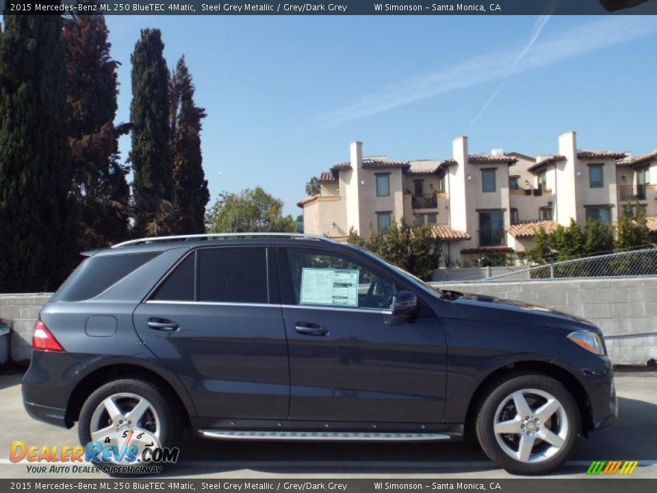 2015 Mercedes-Benz ML 250 BlueTEC 4Matic Steel Grey Metallic / Grey/Dark Grey Photo #3