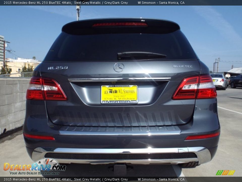 2015 Mercedes-Benz ML 250 BlueTEC 4Matic Steel Grey Metallic / Grey/Dark Grey Photo #5