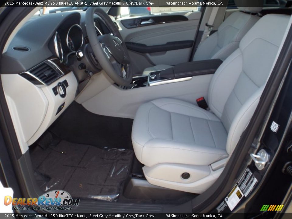 2015 Mercedes-Benz ML 250 BlueTEC 4Matic Steel Grey Metallic / Grey/Dark Grey Photo #7