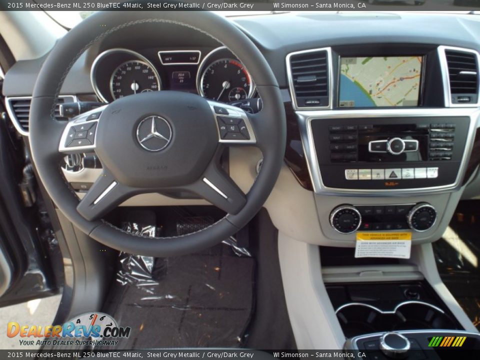 2015 Mercedes-Benz ML 250 BlueTEC 4Matic Steel Grey Metallic / Grey/Dark Grey Photo #9