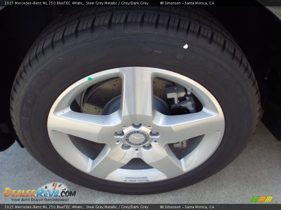 2015 Mercedes-Benz ML 250 BlueTEC 4Matic Steel Grey Metallic / Grey/Dark Grey Photo #10
