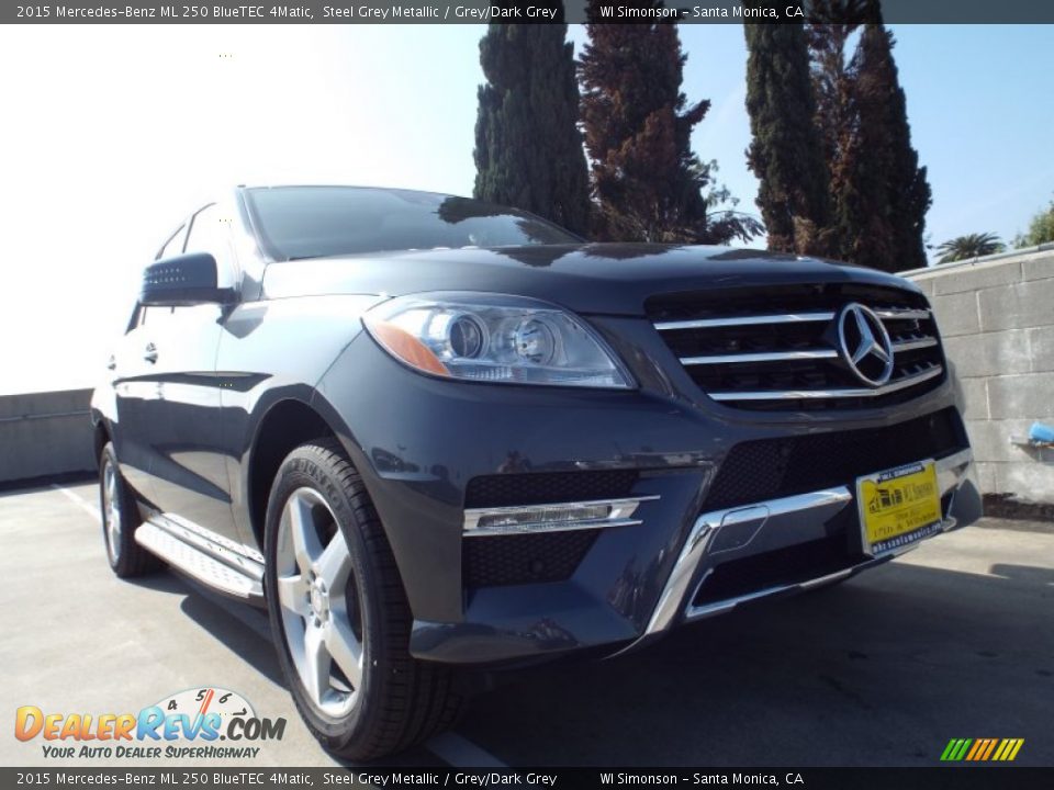 2015 Mercedes-Benz ML 250 BlueTEC 4Matic Steel Grey Metallic / Grey/Dark Grey Photo #11
