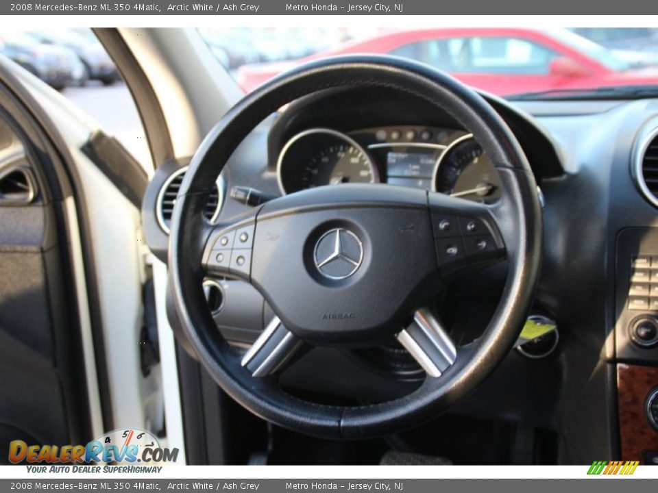 2008 Mercedes-Benz ML 350 4Matic Arctic White / Ash Grey Photo #16