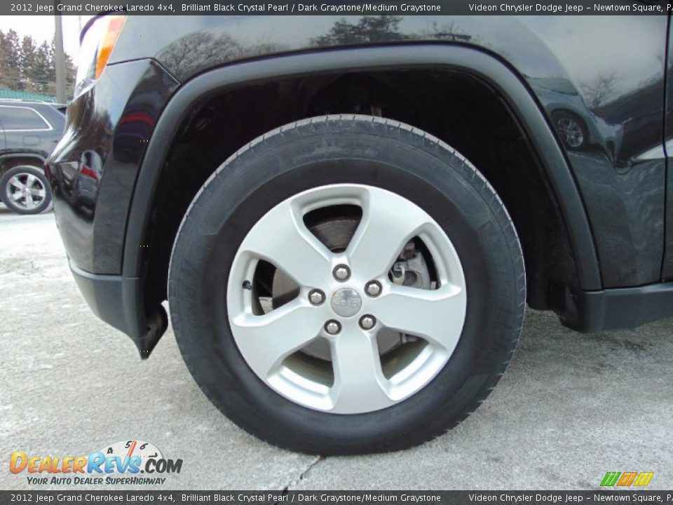 2012 Jeep Grand Cherokee Laredo 4x4 Brilliant Black Crystal Pearl / Dark Graystone/Medium Graystone Photo #11