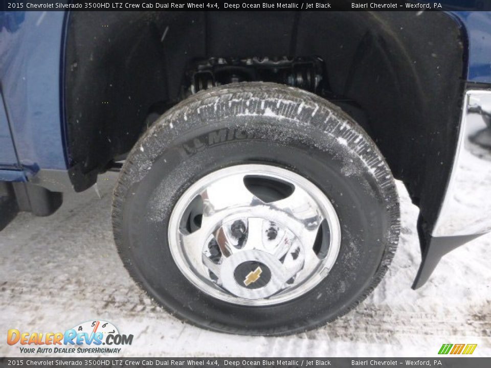 2015 Chevrolet Silverado 3500HD LTZ Crew Cab Dual Rear Wheel 4x4 Deep Ocean Blue Metallic / Jet Black Photo #2