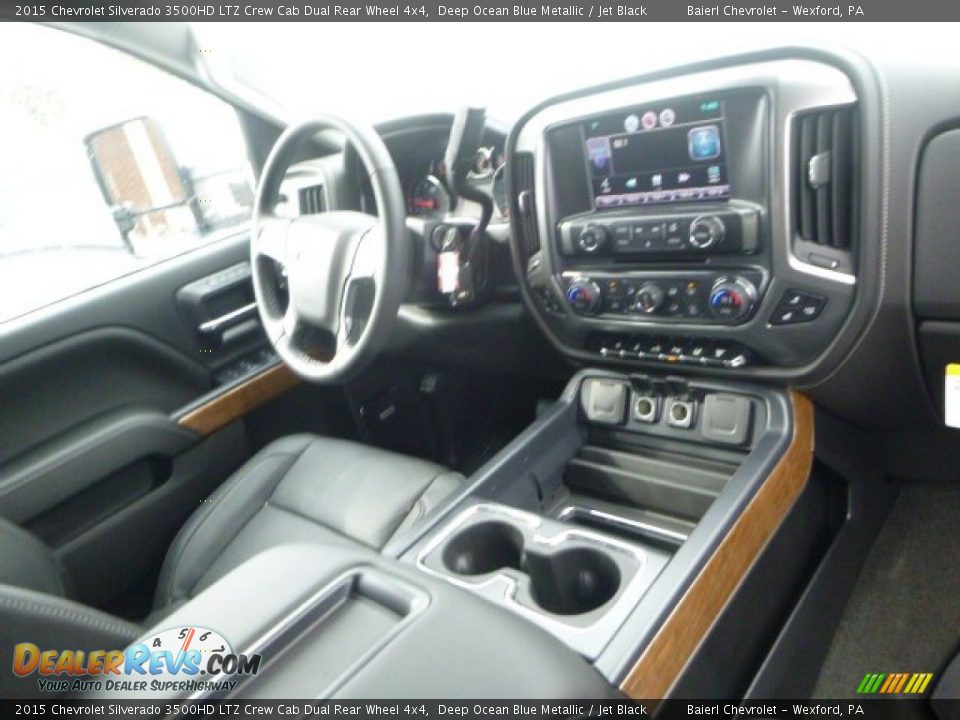 2015 Chevrolet Silverado 3500HD LTZ Crew Cab Dual Rear Wheel 4x4 Deep Ocean Blue Metallic / Jet Black Photo #13