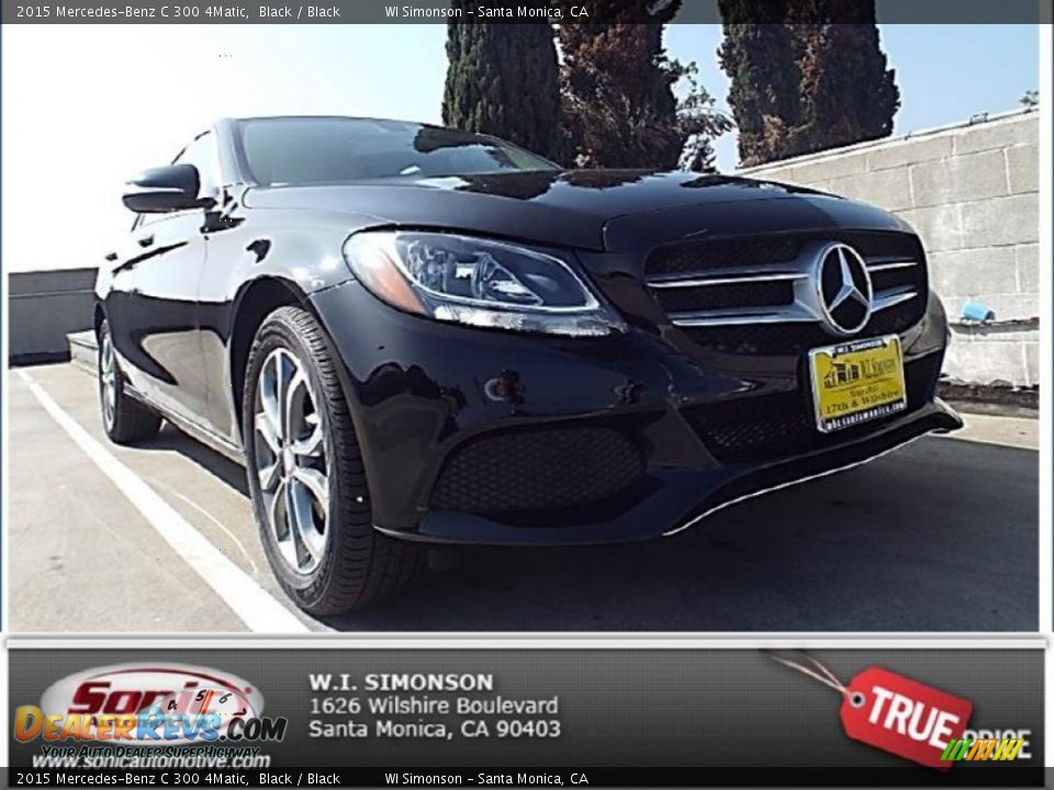 2015 Mercedes-Benz C 300 4Matic Black / Black Photo #1