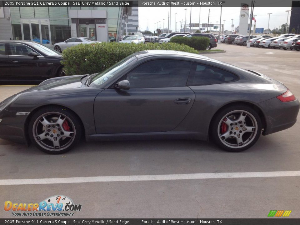 2005 Porsche 911 Carrera S Coupe Seal Grey Metallic / Sand Beige Photo #2