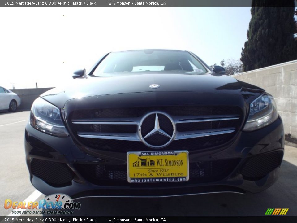 2015 Mercedes-Benz C 300 4Matic Black / Black Photo #2