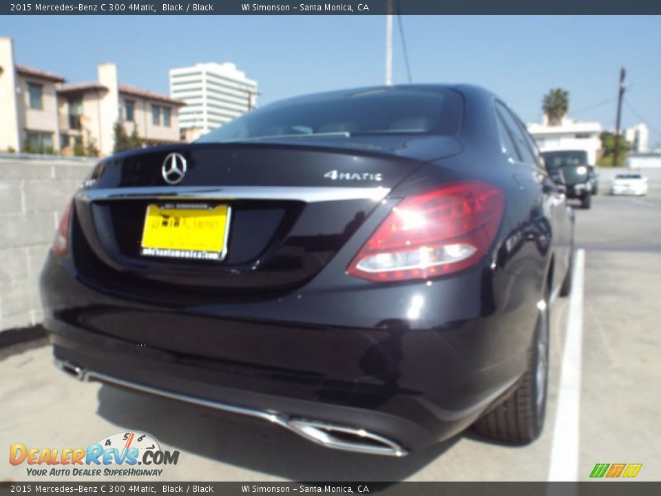 2015 Mercedes-Benz C 300 4Matic Black / Black Photo #4