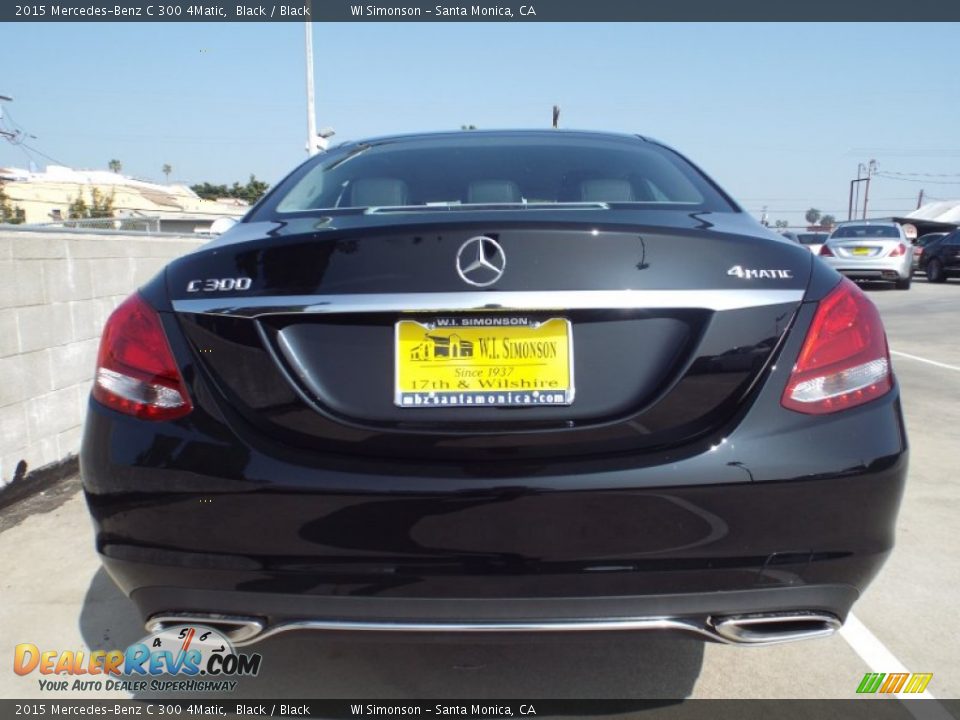 2015 Mercedes-Benz C 300 4Matic Black / Black Photo #5