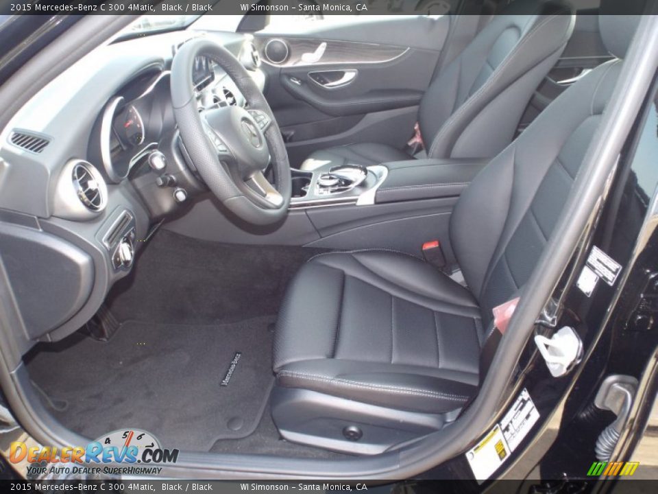 2015 Mercedes-Benz C 300 4Matic Black / Black Photo #7