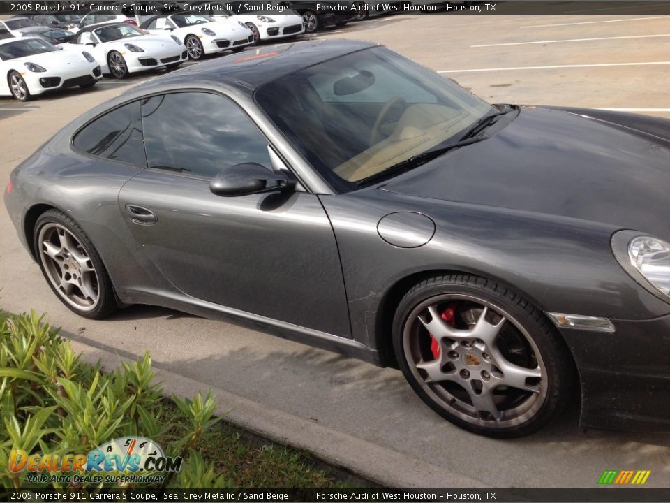 2005 Porsche 911 Carrera S Coupe Seal Grey Metallic / Sand Beige Photo #4