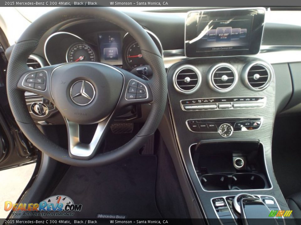 2015 Mercedes-Benz C 300 4Matic Black / Black Photo #9