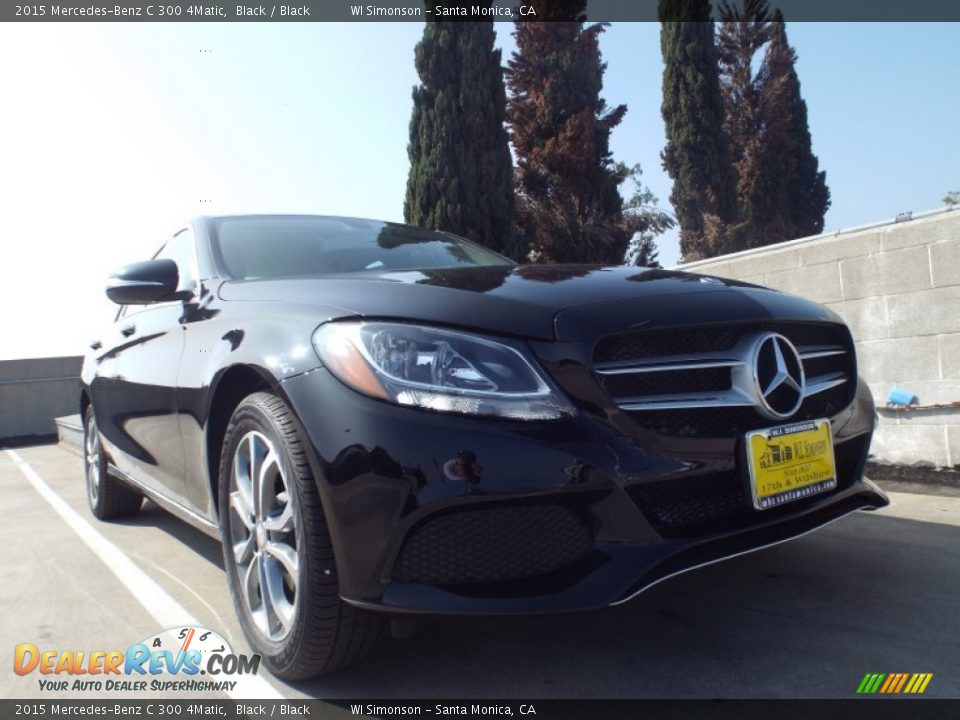 2015 Mercedes-Benz C 300 4Matic Black / Black Photo #11
