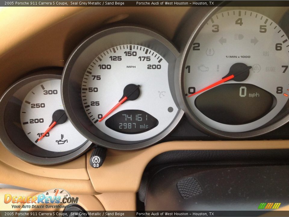 2005 Porsche 911 Carrera S Coupe Seal Grey Metallic / Sand Beige Photo #9