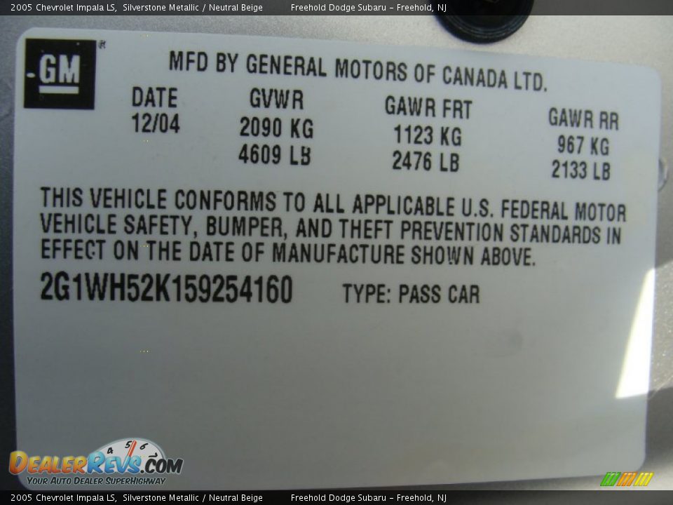 2005 Chevrolet Impala LS Silverstone Metallic / Neutral Beige Photo #22
