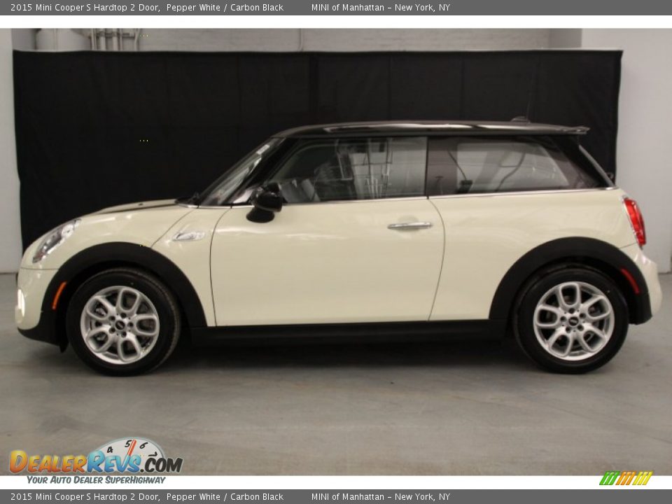 2015 Mini Cooper S Hardtop 2 Door Pepper White / Carbon Black Photo #3