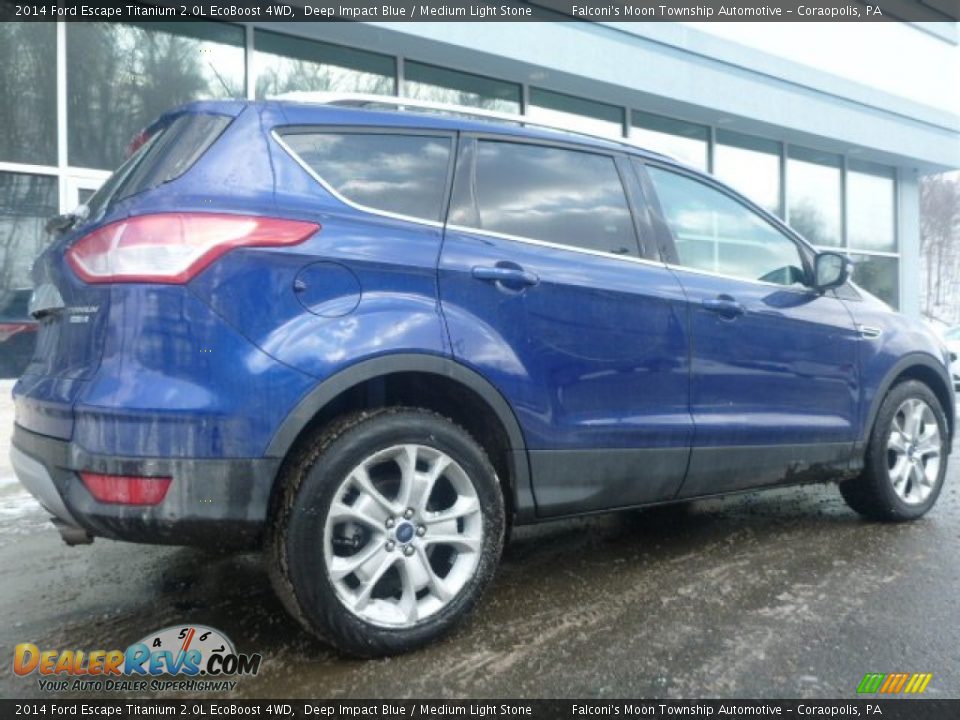 2014 Ford Escape Titanium 2.0L EcoBoost 4WD Deep Impact Blue / Medium Light Stone Photo #2