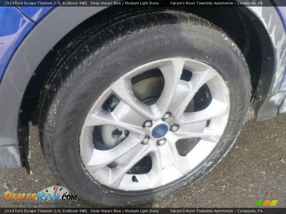2014 Ford Escape Titanium 2.0L EcoBoost 4WD Deep Impact Blue / Medium Light Stone Photo #5