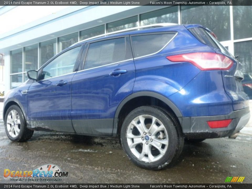 2014 Ford Escape Titanium 2.0L EcoBoost 4WD Deep Impact Blue / Medium Light Stone Photo #8
