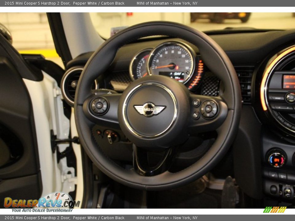 2015 Mini Cooper S Hardtop 2 Door Pepper White / Carbon Black Photo #16
