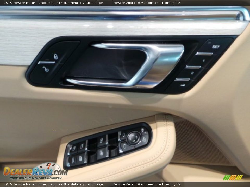 2015 Porsche Macan Turbo Sapphire Blue Metallic / Luxor Beige Photo #9