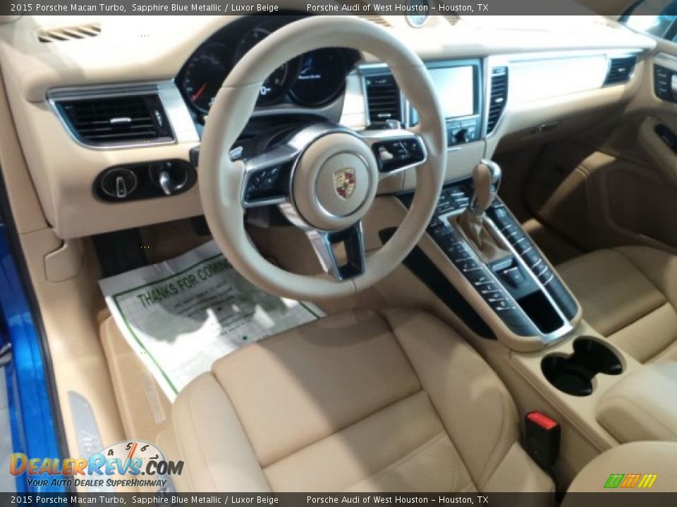 Luxor Beige Interior - 2015 Porsche Macan Turbo Photo #10