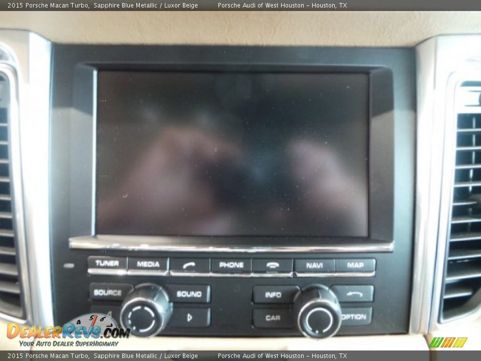 2015 Porsche Macan Turbo Sapphire Blue Metallic / Luxor Beige Photo #18