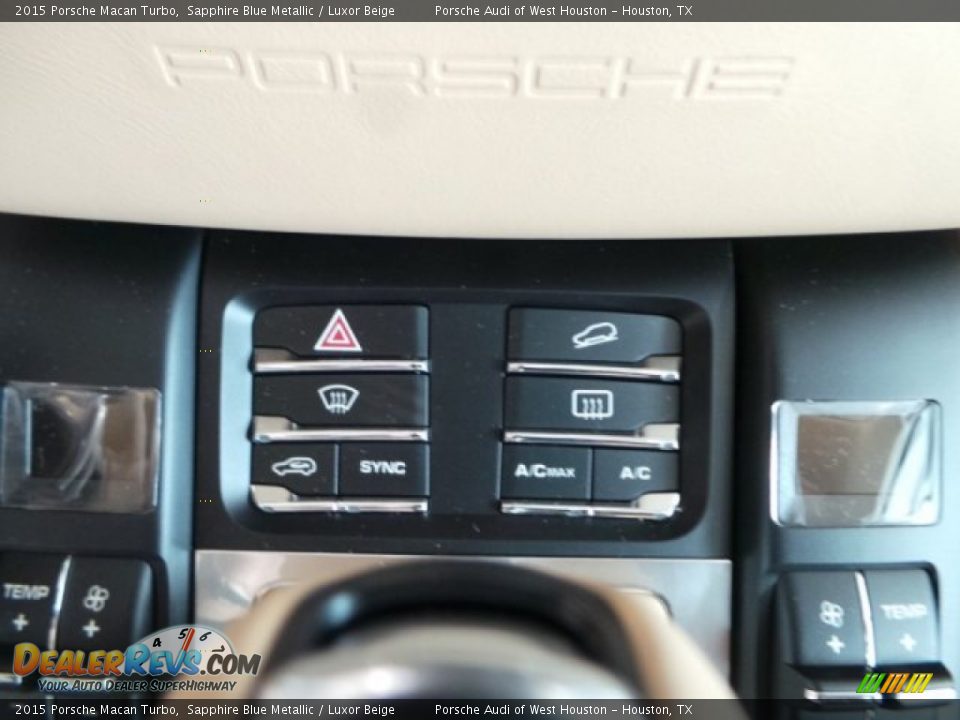 2015 Porsche Macan Turbo Sapphire Blue Metallic / Luxor Beige Photo #19