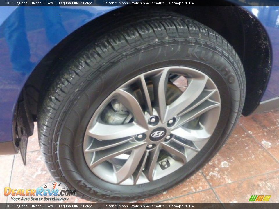 2014 Hyundai Tucson SE AWD Laguna Blue / Beige Photo #14