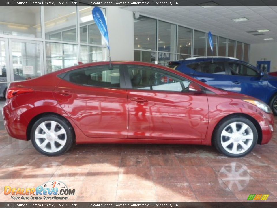 2013 Hyundai Elantra Limited Red / Black Photo #1