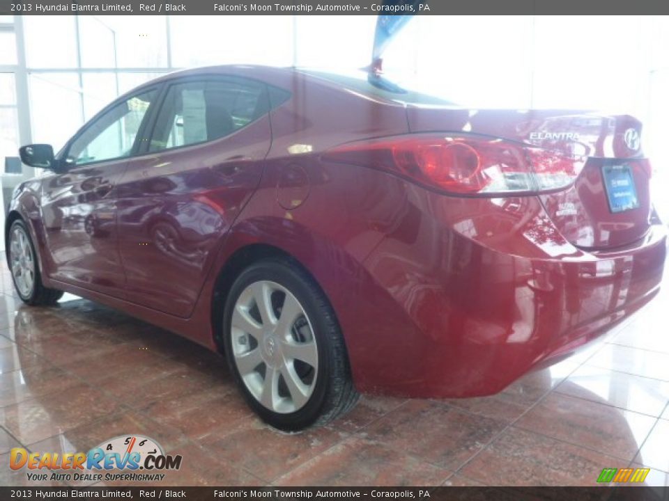 2013 Hyundai Elantra Limited Red / Black Photo #8