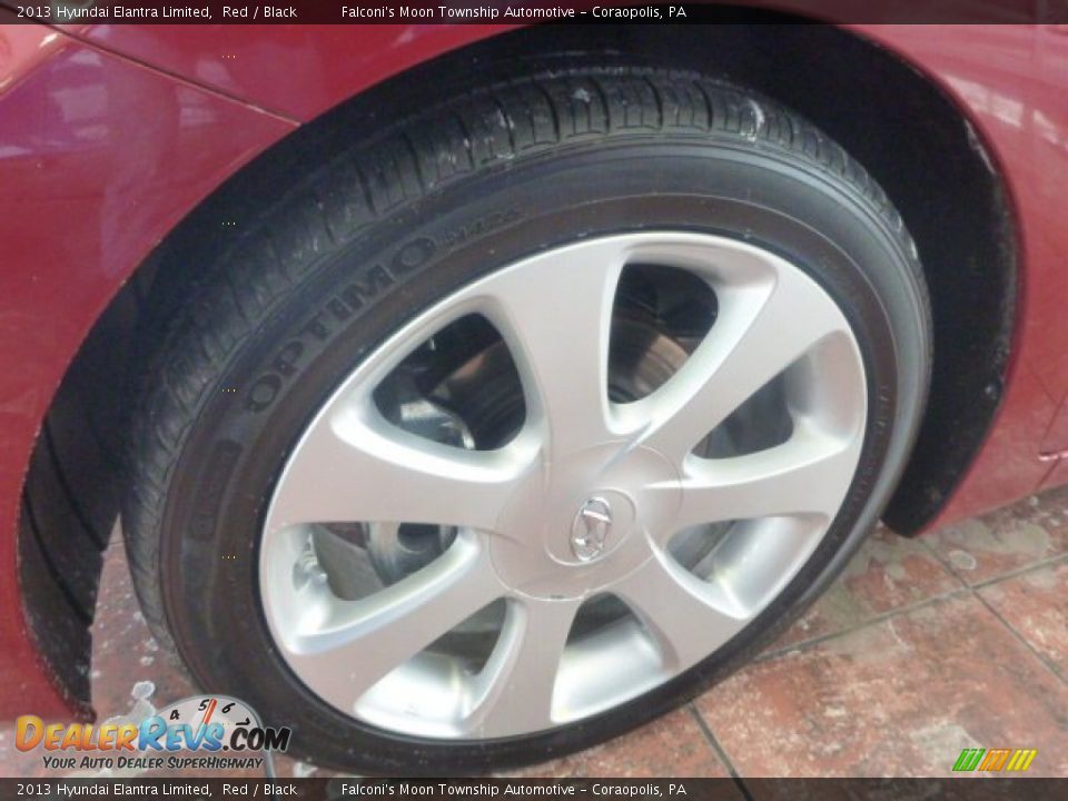 2013 Hyundai Elantra Limited Red / Black Photo #13