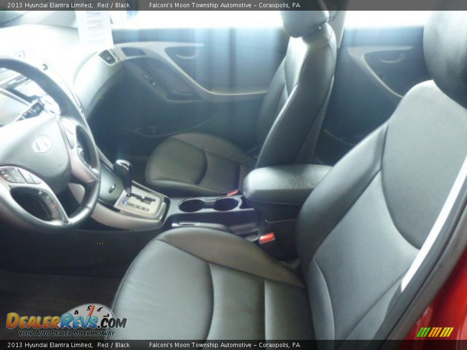 2013 Hyundai Elantra Limited Red / Black Photo #14