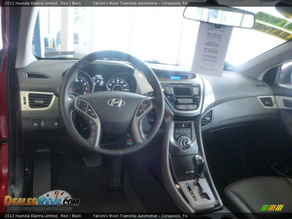 2013 Hyundai Elantra Limited Red / Black Photo #16