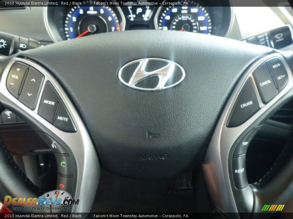 2013 Hyundai Elantra Limited Red / Black Photo #21