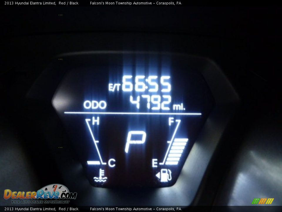 2013 Hyundai Elantra Limited Red / Black Photo #25