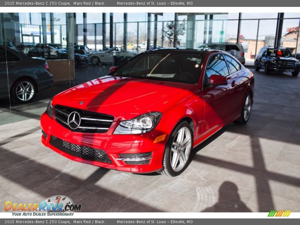 2015 Mercedes-Benz C 250 Coupe Mars Red / Black Photo #2