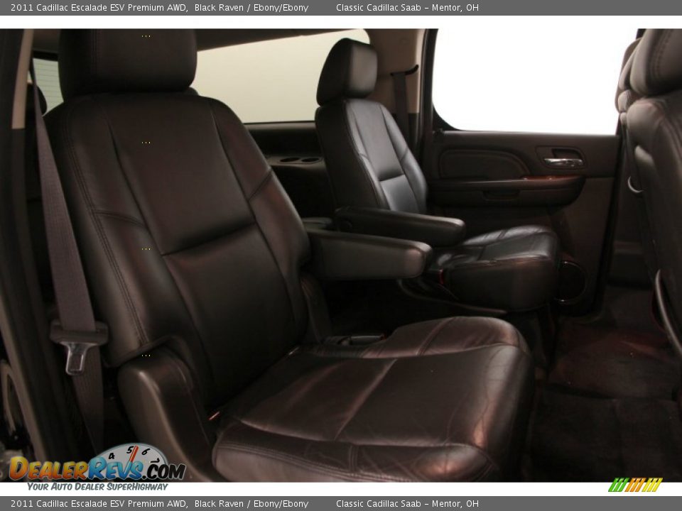 2011 Cadillac Escalade ESV Premium AWD Black Raven / Ebony/Ebony Photo #14