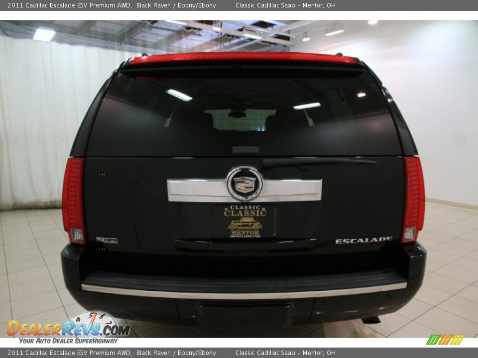 2011 Cadillac Escalade ESV Premium AWD Black Raven / Ebony/Ebony Photo #18