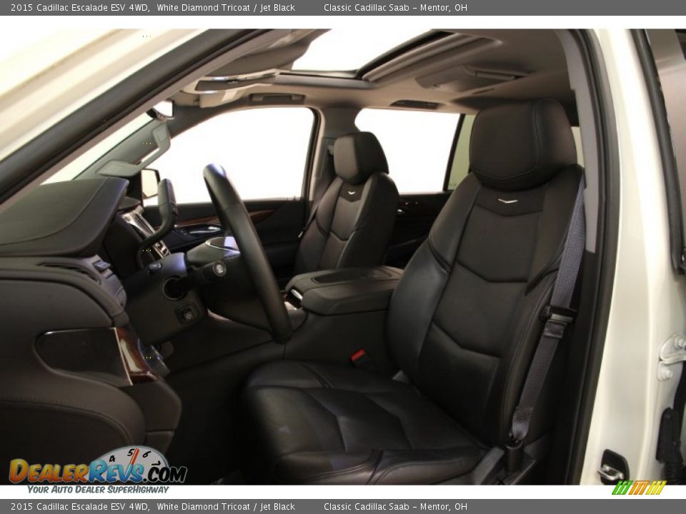 Jet Black Interior - 2015 Cadillac Escalade ESV 4WD Photo #6