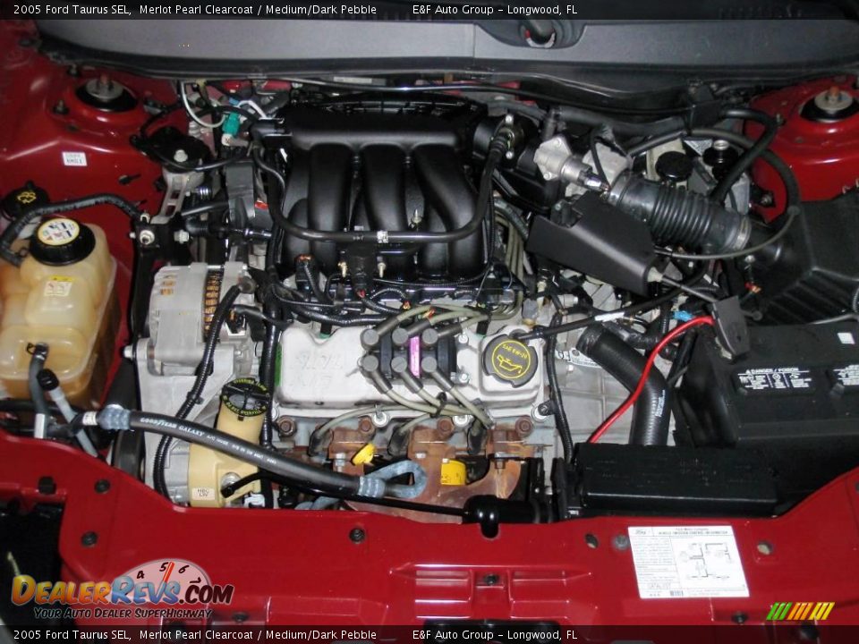 2005 Ford Taurus SEL Merlot Pearl Clearcoat / Medium/Dark Pebble Photo #10
