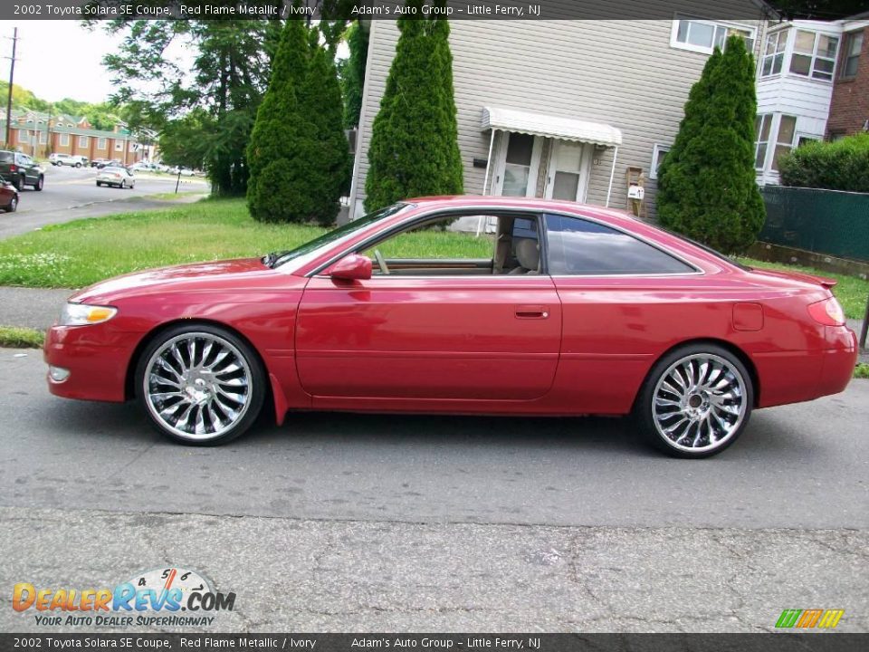 2002 Toyota Solara SE Coupe Red Flame Metallic / Ivory Photo #2